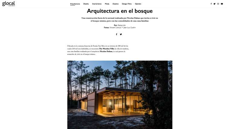 Nicolas Dahan, Press and Awards, Glocal Design Magazine