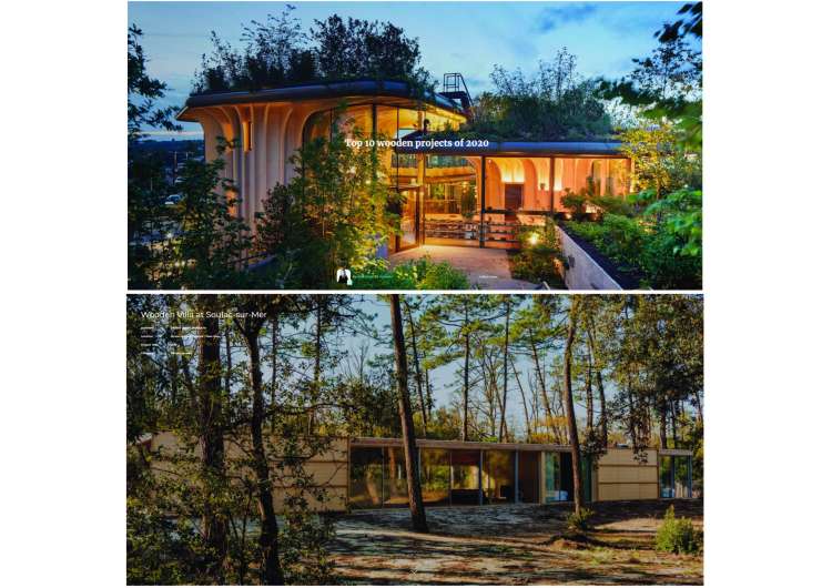 Nicolas Dahan, Press and Awards, Archello Top 10 Wooden Projects of 2020: Wooden Villa Project Selected.